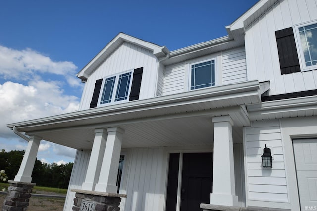 view of home's exterior with covered porch