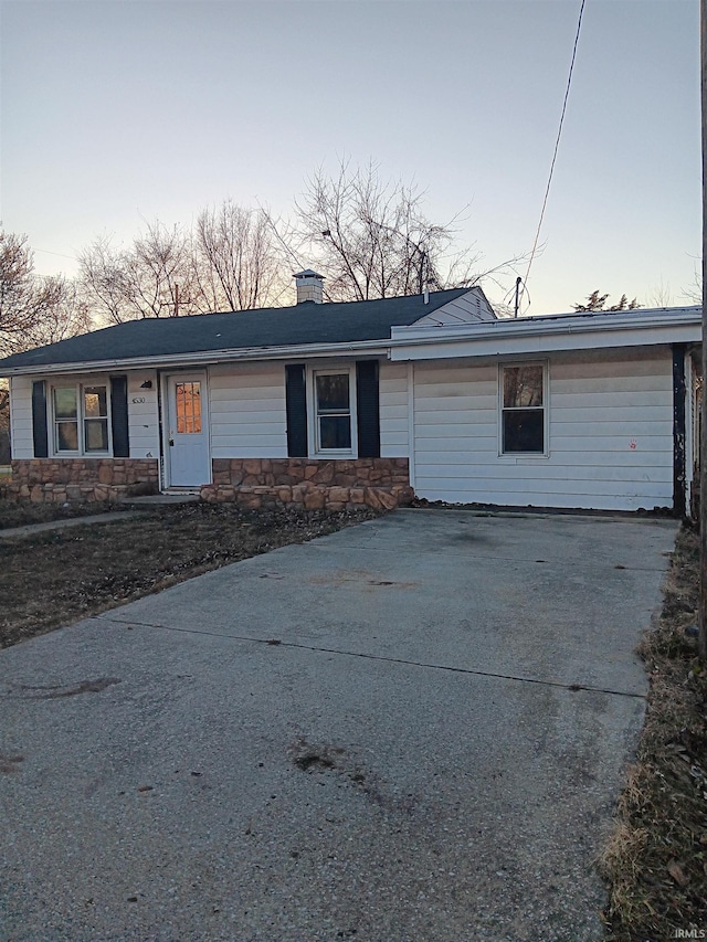 view of ranch-style house