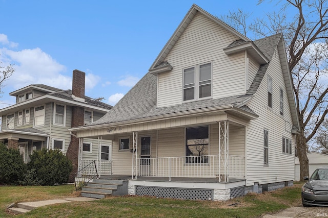 view of front of home with a porch