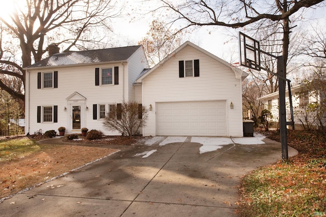 view of front of house featuring a garage