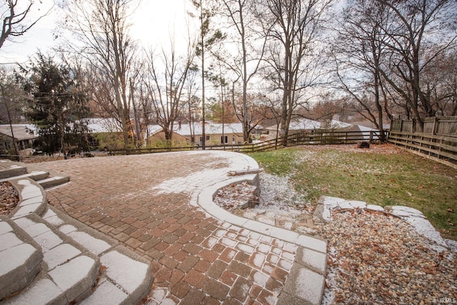 view of yard with a patio area