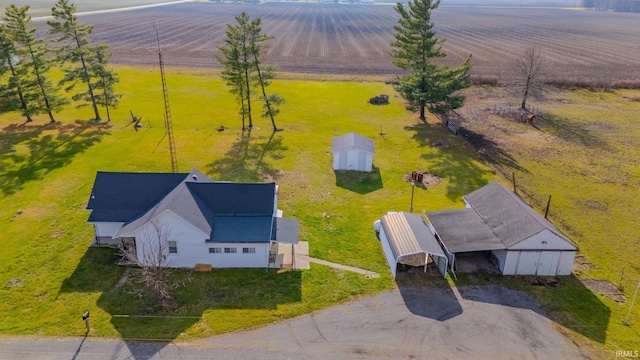 drone / aerial view with a rural view