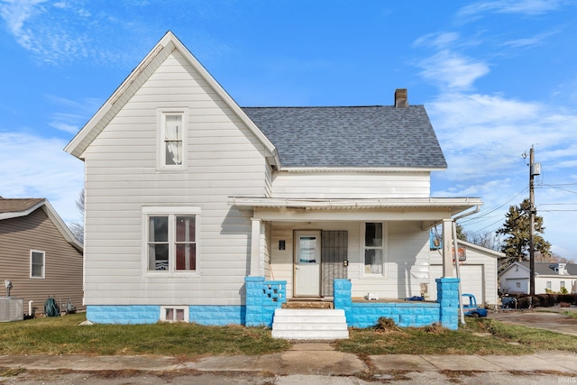 view of front of property with a porch