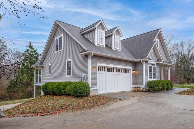 view of home's exterior featuring a garage