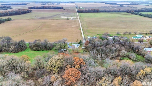 aerial view with a rural view