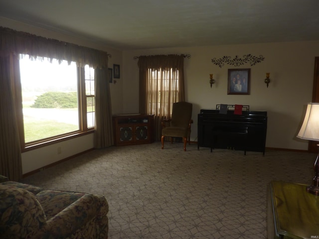 view of carpeted living room