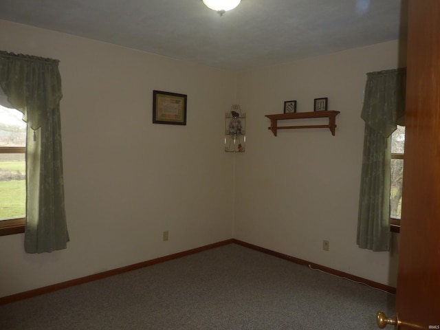 view of carpeted empty room