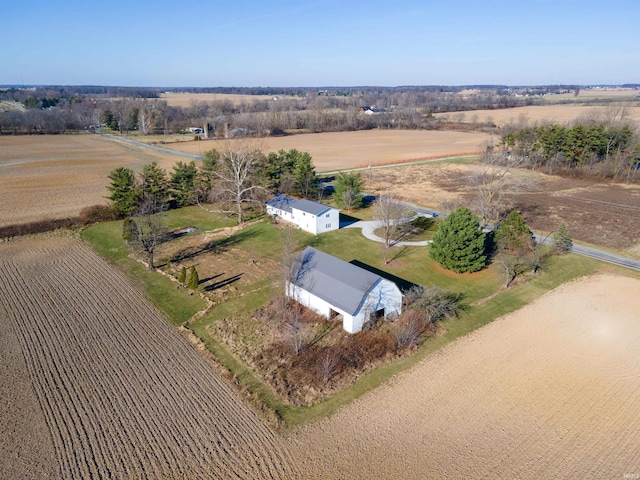 drone / aerial view featuring a rural view