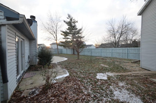 view of yard featuring a patio