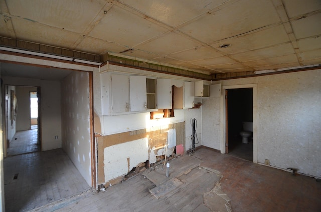 kitchen with white cabinetry