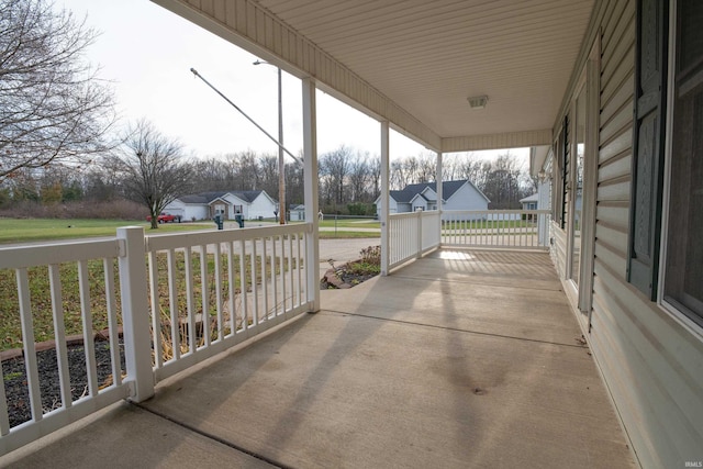 view of patio with a porch