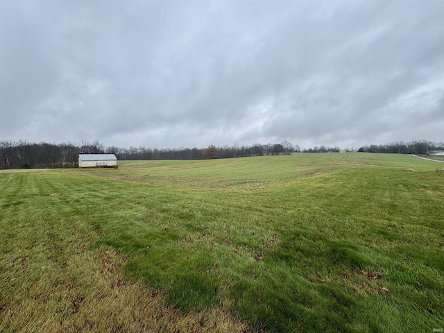 view of yard featuring a rural view