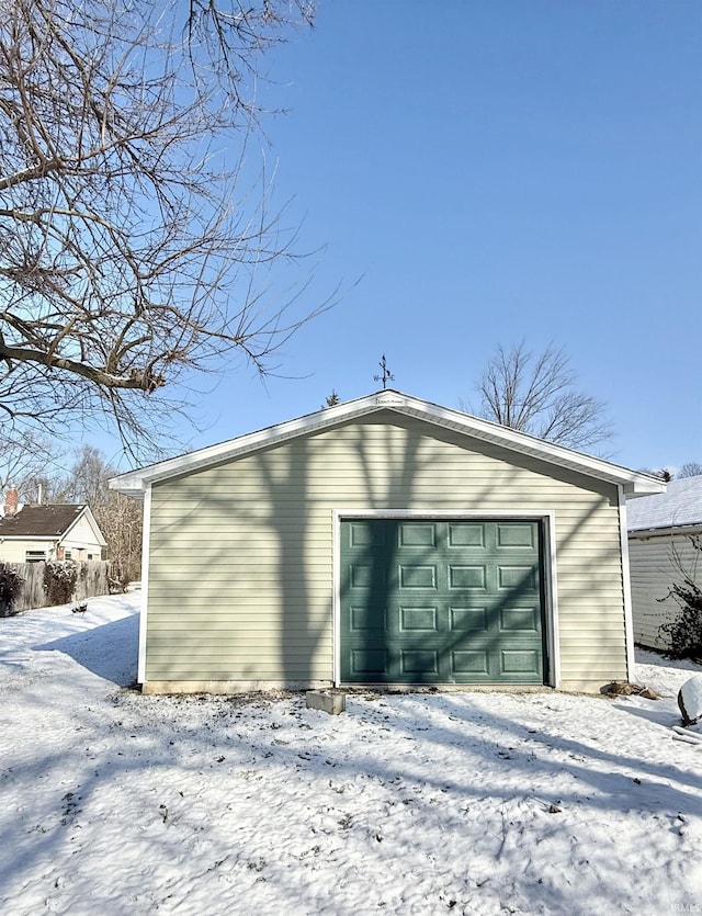 exterior space featuring a garage