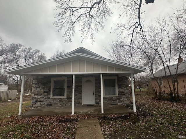 view of front of home with a porch