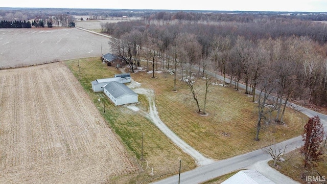 aerial view featuring a rural view