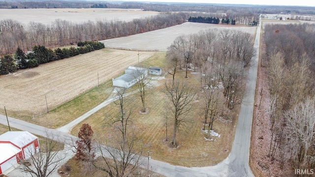 drone / aerial view featuring a rural view