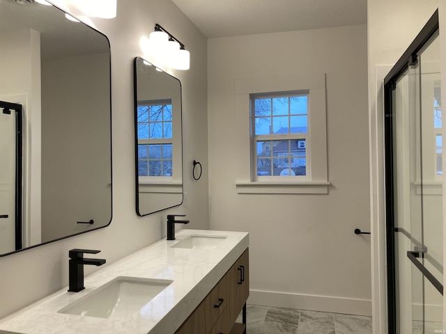 bathroom with vanity