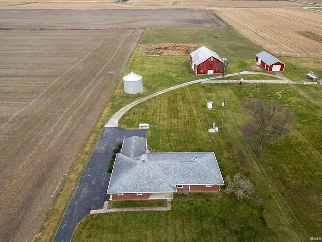 aerial view with a rural view