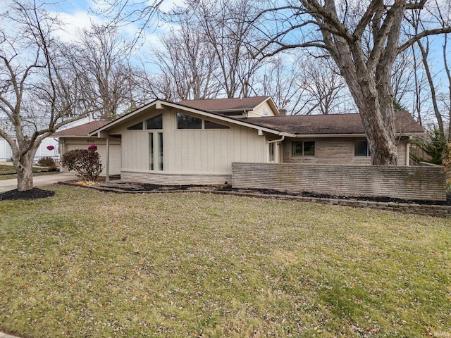 view of property exterior featuring a lawn