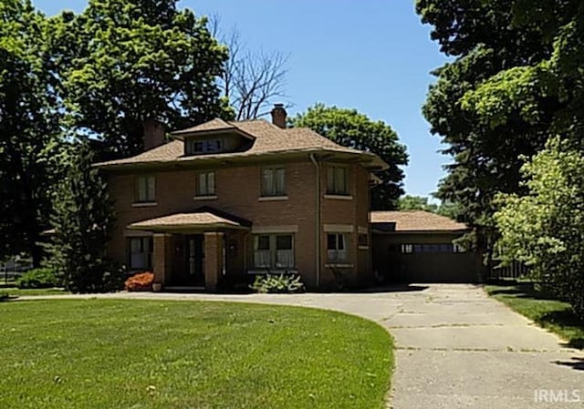 view of front property with a front yard