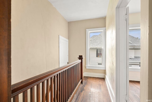 corridor featuring hardwood / wood-style flooring