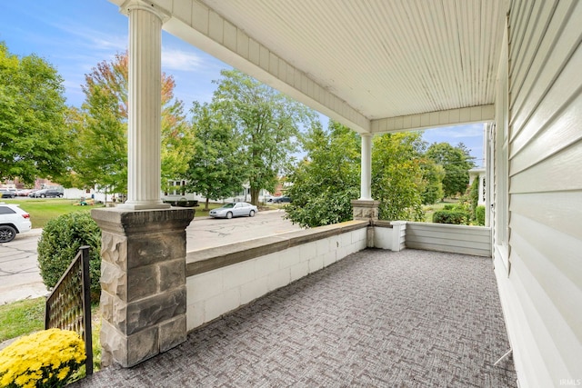 view of patio / terrace with a porch