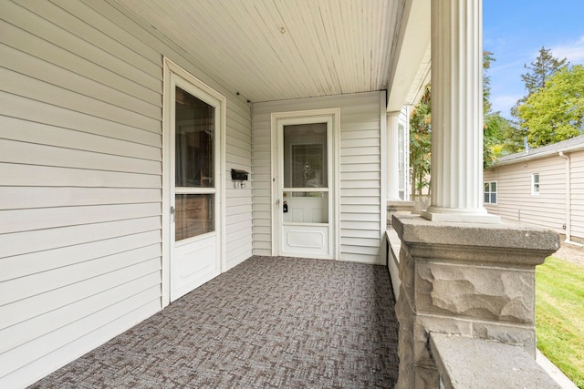 view of patio / terrace with a porch