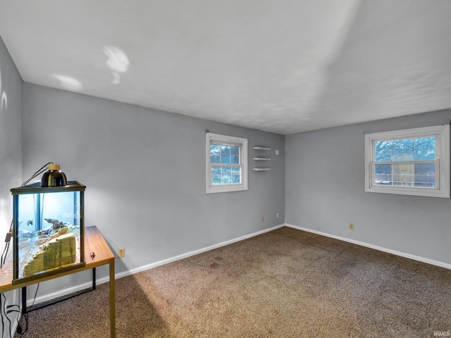 spare room with carpet flooring and a healthy amount of sunlight