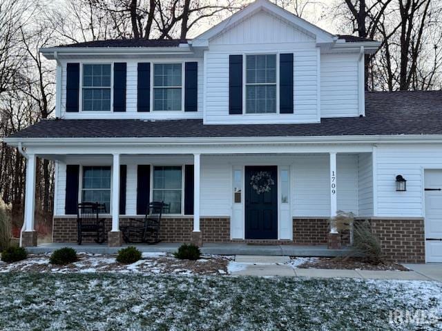 view of front of house featuring covered porch