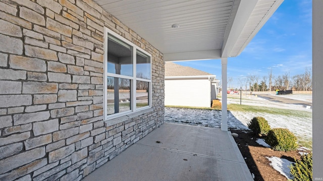 view of patio with a porch