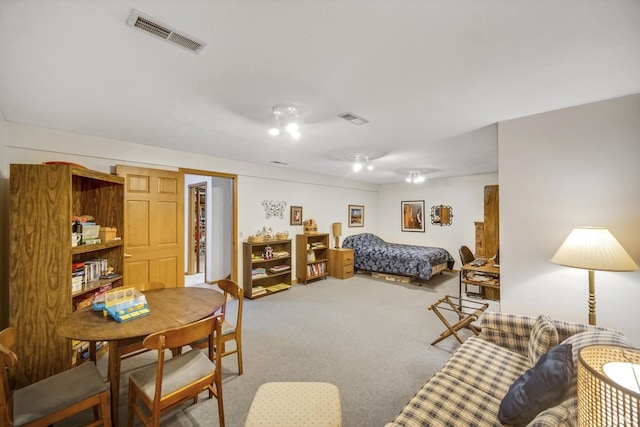 bedroom featuring carpet