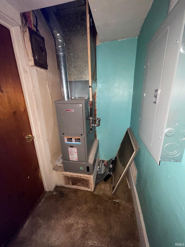 utility room with electric panel