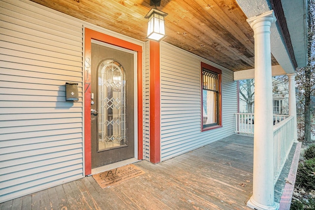 view of doorway to property