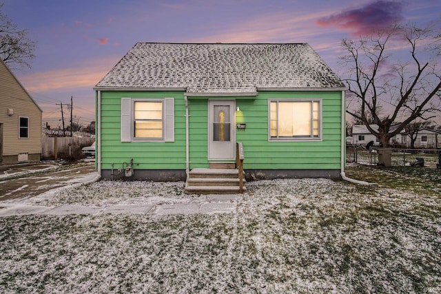 view of bungalow