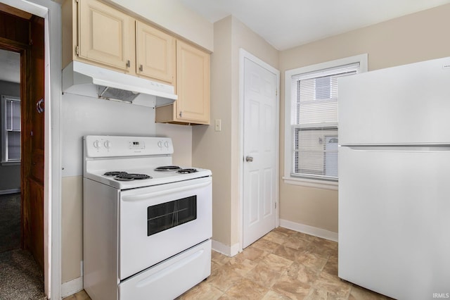 kitchen featuring white appliances