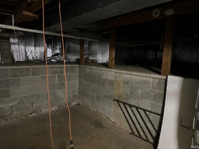 view of basement