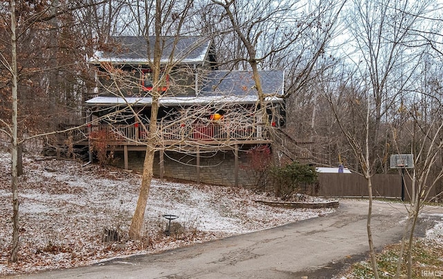 exterior space featuring a deck