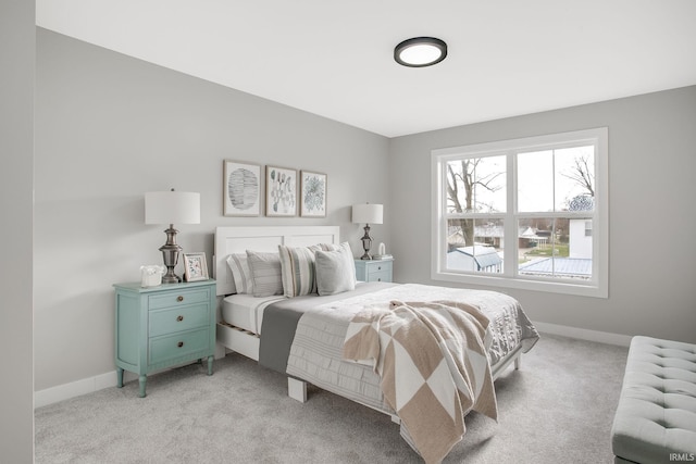 carpeted bedroom with radiator