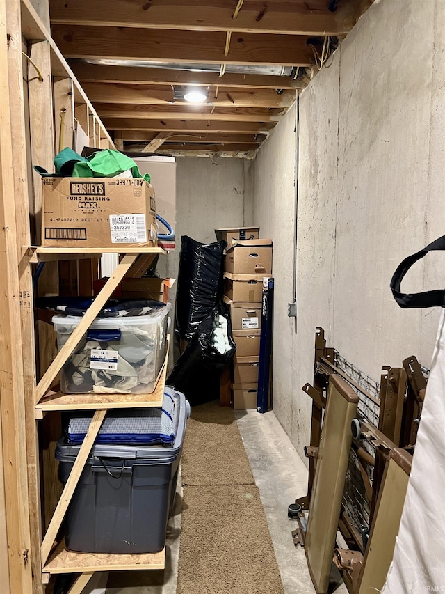 view of storage room