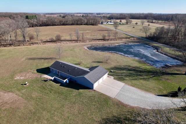 aerial view featuring a rural view