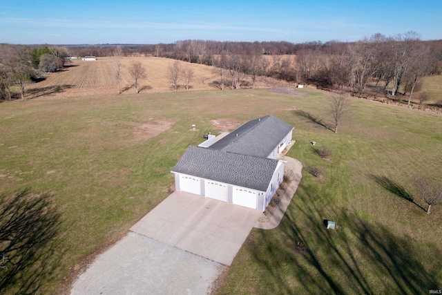 aerial view featuring a rural view