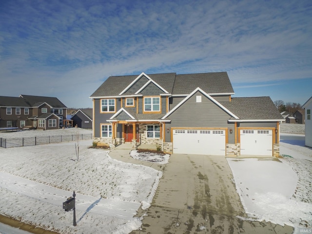 view of front of home featuring a garage