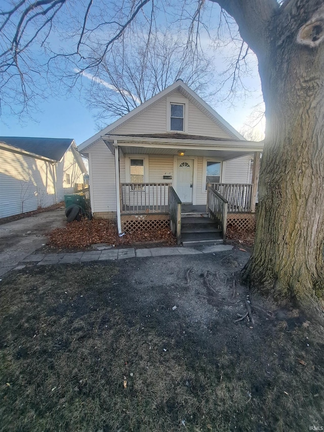 bungalow-style house with a porch