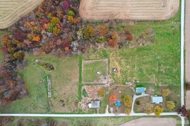 bird's eye view featuring a rural view