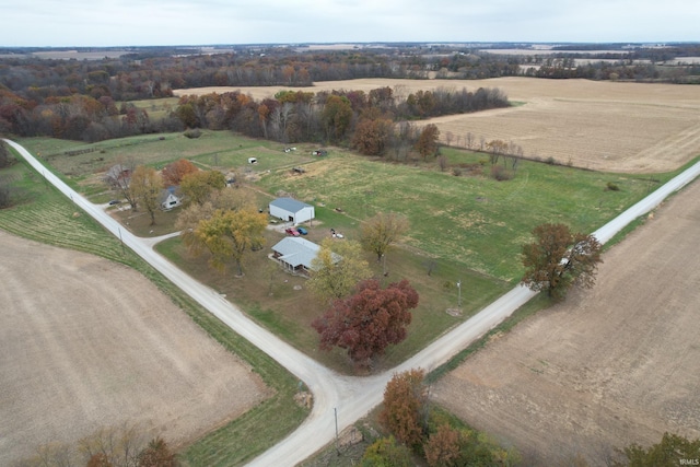 bird's eye view featuring a rural view