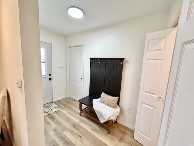 foyer featuring light hardwood / wood-style floors