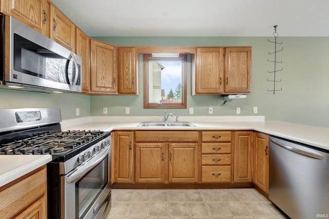 kitchen with stainless steel appliances and sink