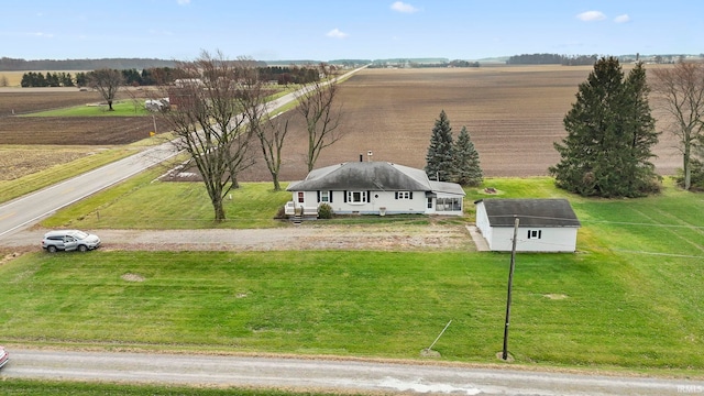 bird's eye view featuring a rural view