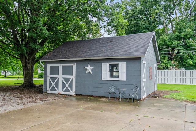 view of outbuilding