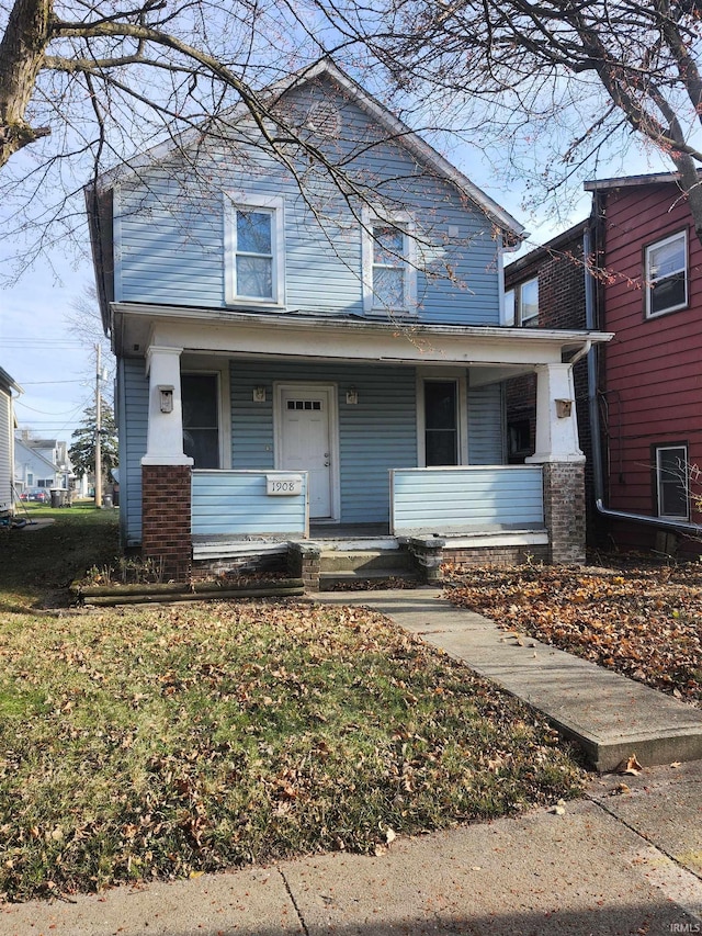 view of front facade with covered porch